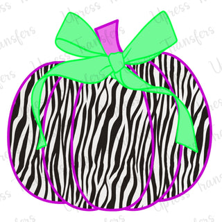 Zebra Purple and Green Pumpkin