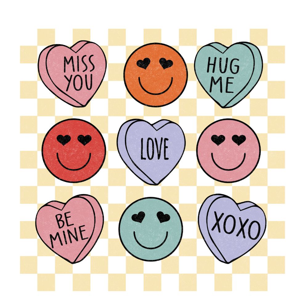 Candy Hearts Retro