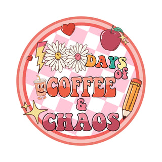 Coffee & Chaos Pink Plaid