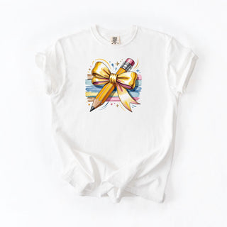 contour Yellow bow with pencil
