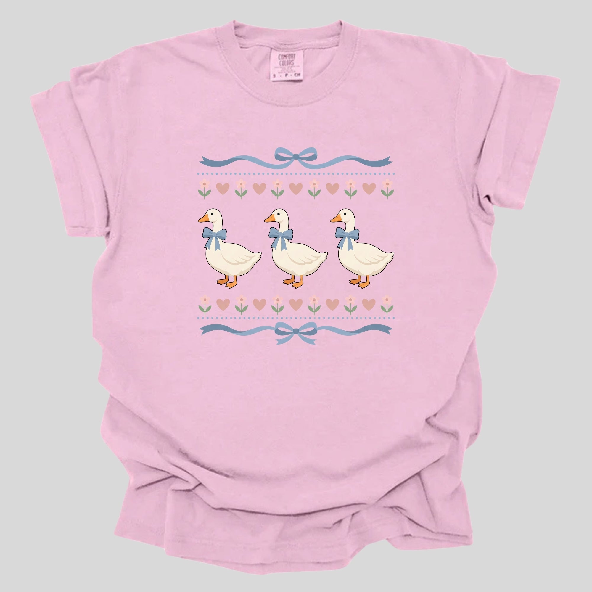 Cute Duck Trio Hearts