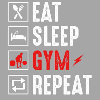 Eat Sleep Gym Repeat White