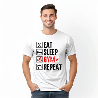 Eat Sleep Gym Repeat Black