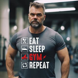 Eat Sleep Gym Repeat White
