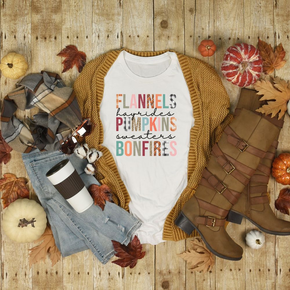 Flannels Pumpkins Bonfires