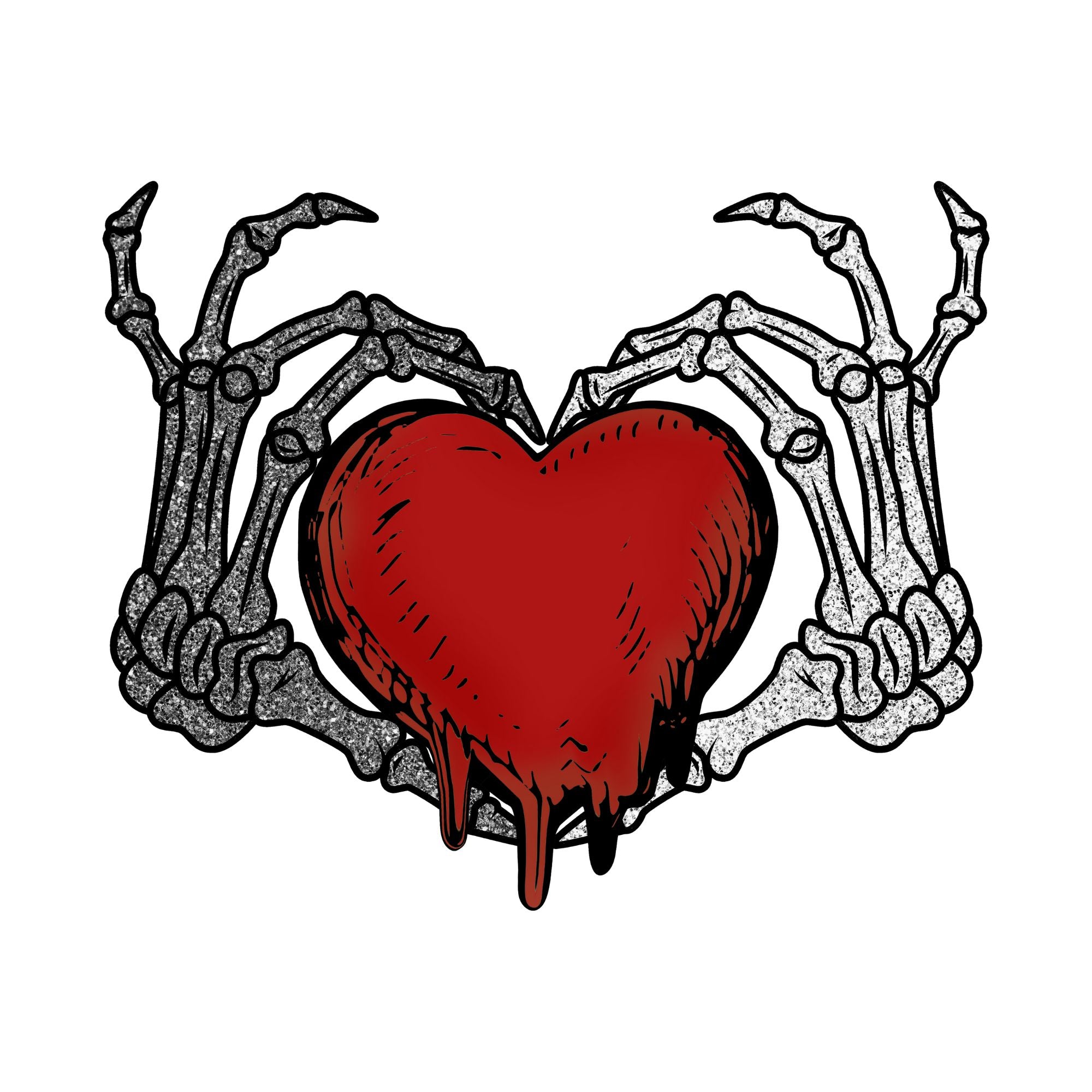 Gothic Valentines Heart Hands