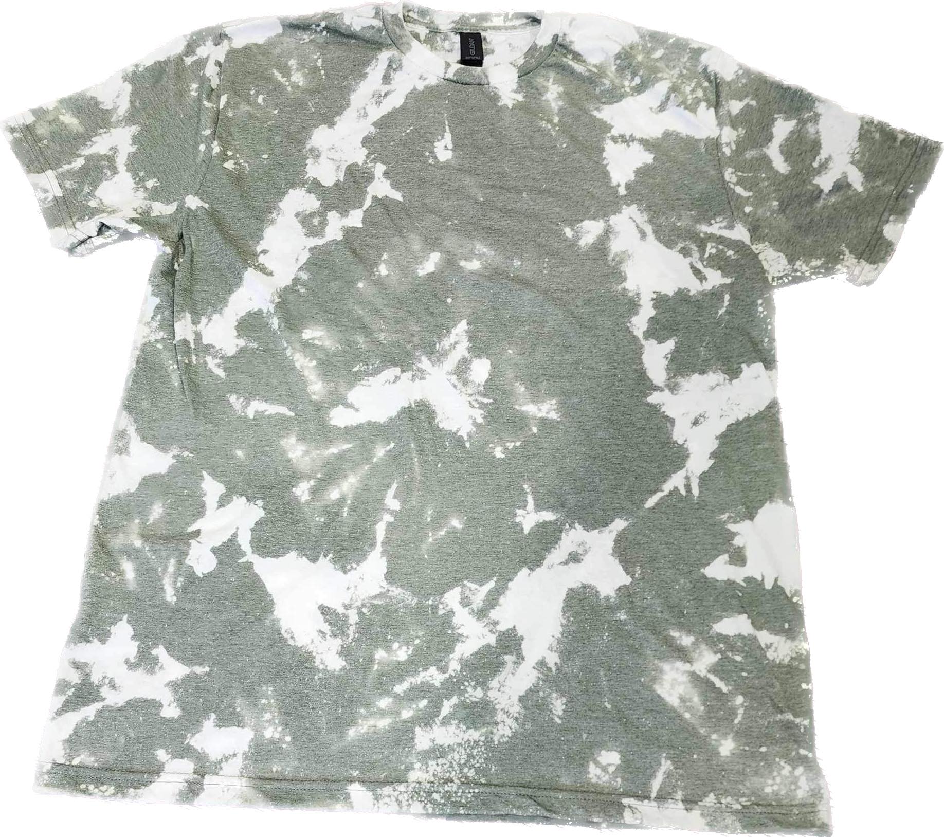 Gildan Softstyle Heather Military Green Scrunch Bleached – U Press ...