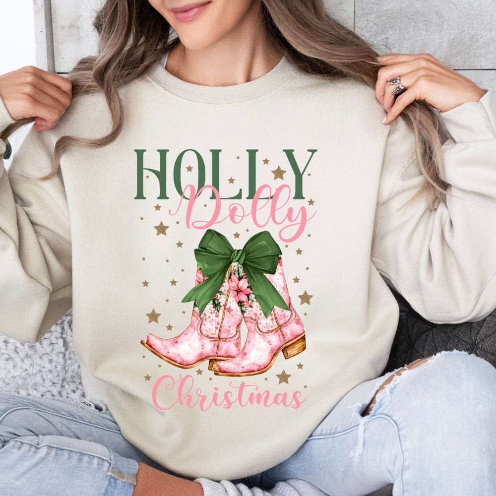 Holly Dolly Christmas Boots