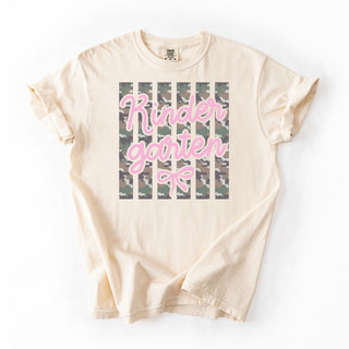 Kindergarten Camo Stripes Bow