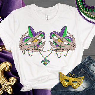 Mardi Gras Skull Hands