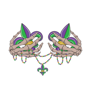 Mardi Gras Skull Hands