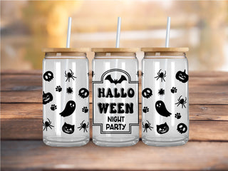 Halloween Night Party UV DTF 16oz Wrap