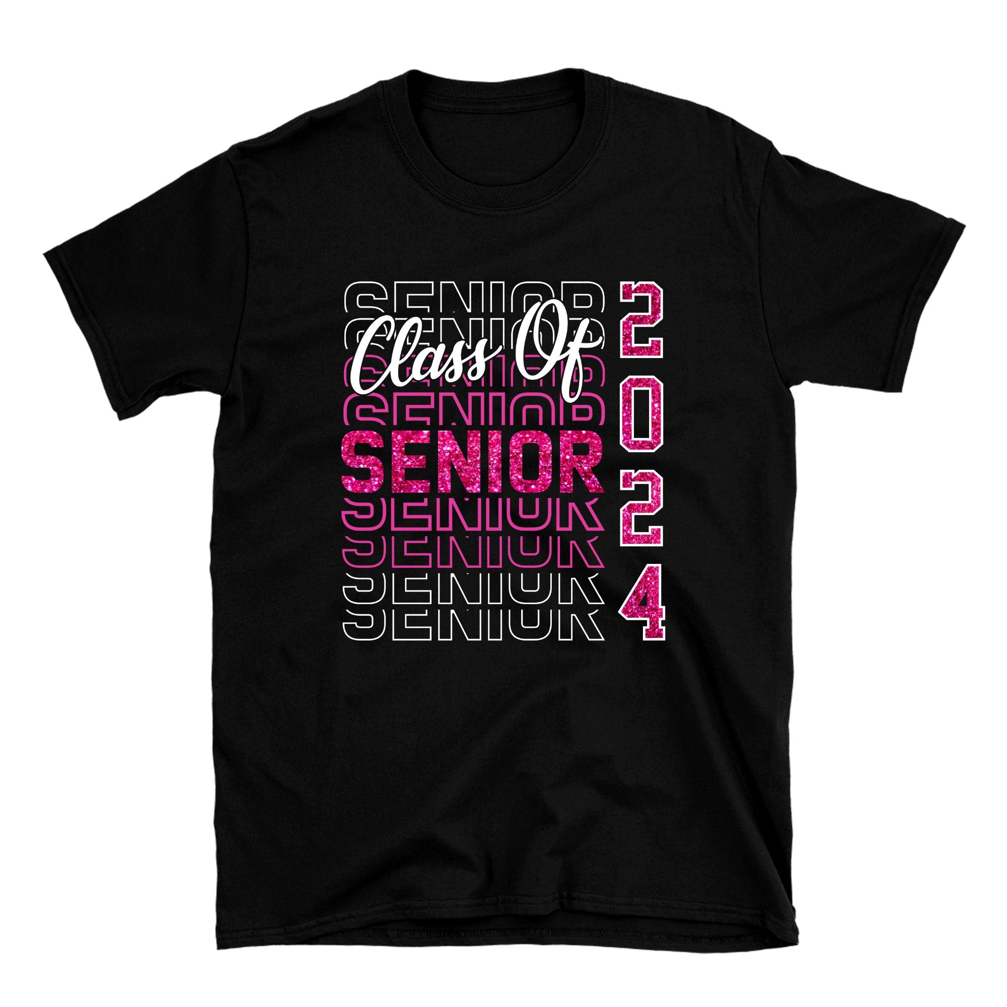 Senior 2024 Hot Pink Stacked – U Press Transfers