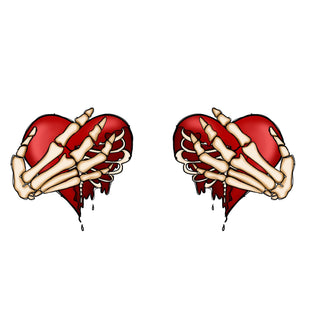 Skull Hand Hearts Valentines