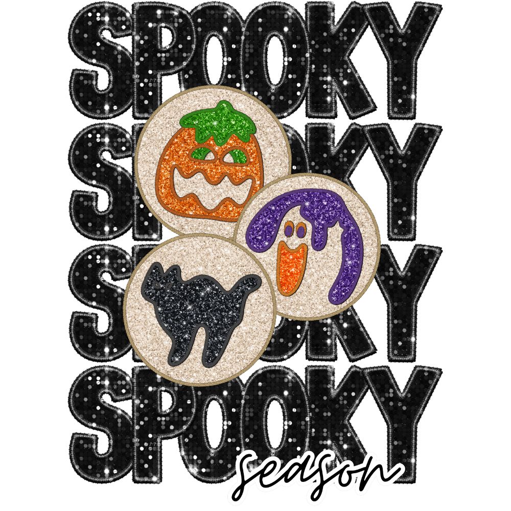 Spooky season cookies sequins