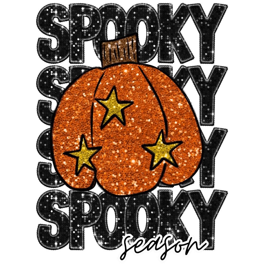 Spooky season pumpkin sequins