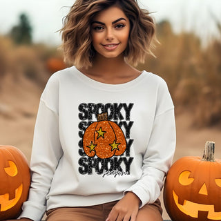 Spooky season pumpkin sequins