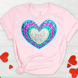 Stacked Heart Sequins