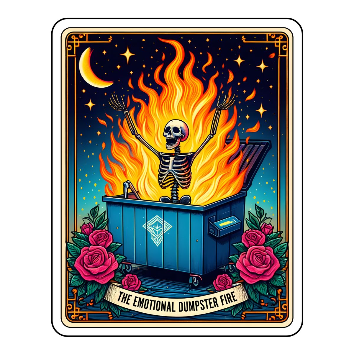 Emotional Dumpster Fire Tarot Card – U Press Transfers