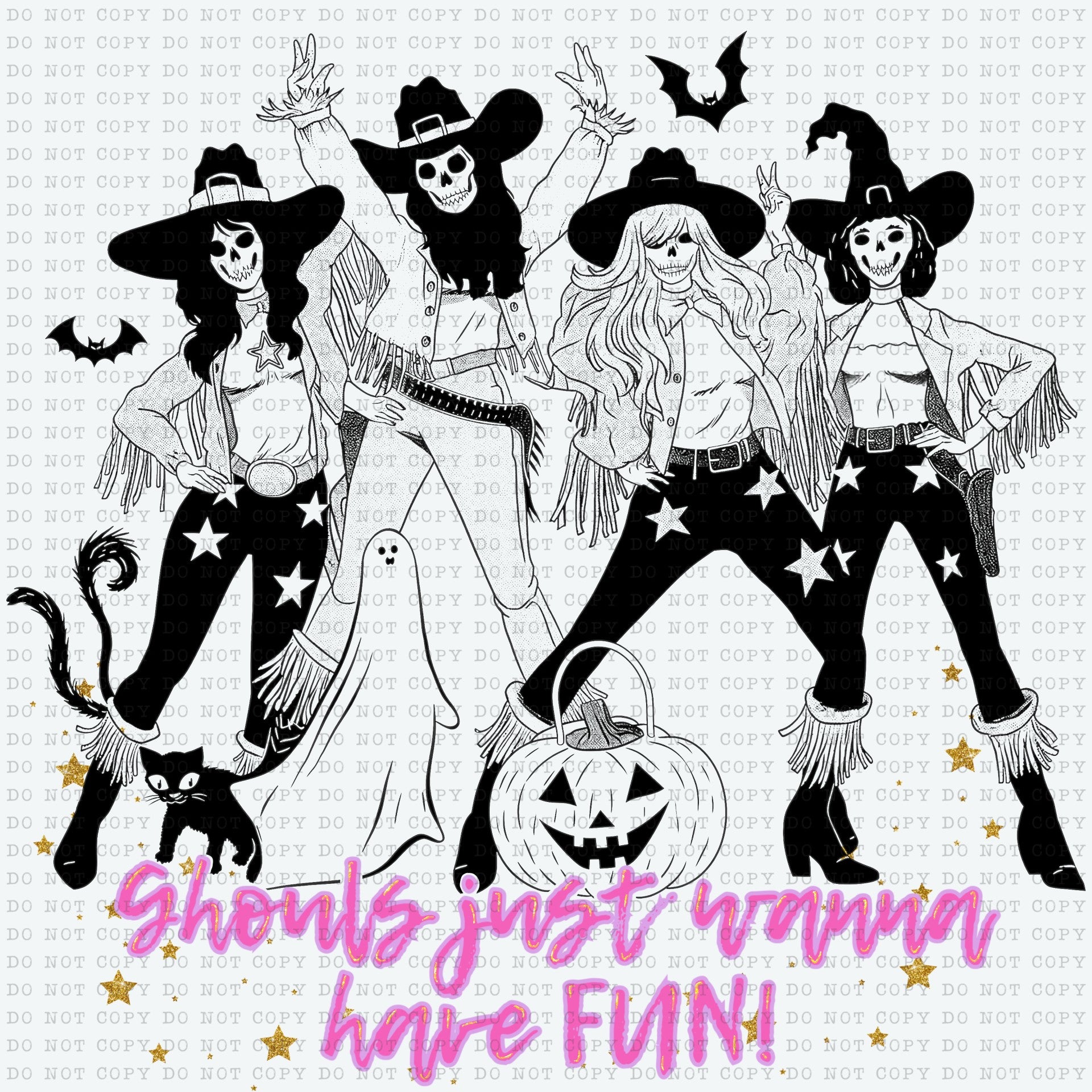 Ghouls Just Wanna Have Fun Skeletons