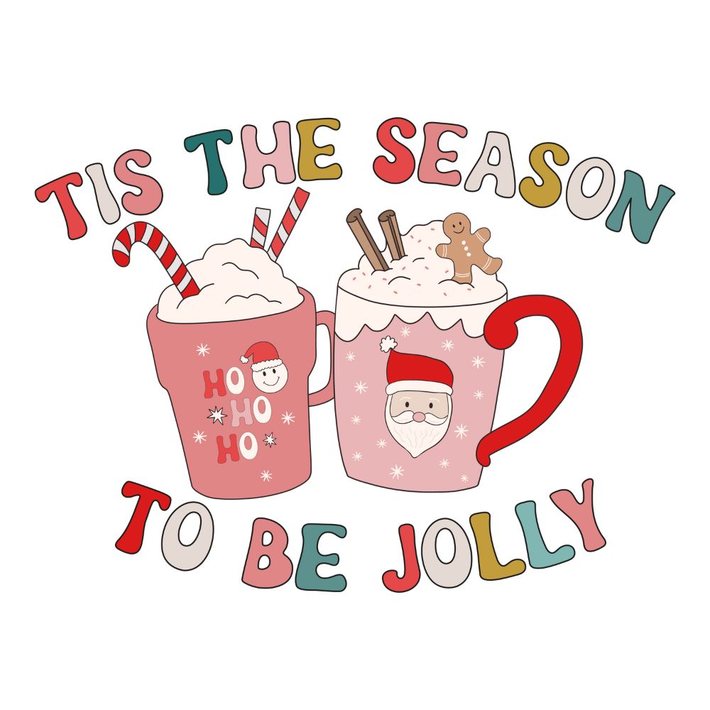 Tis The Season To Be Jolly Retro U Press Transfers Tis the season to be jolly retro u press transfers