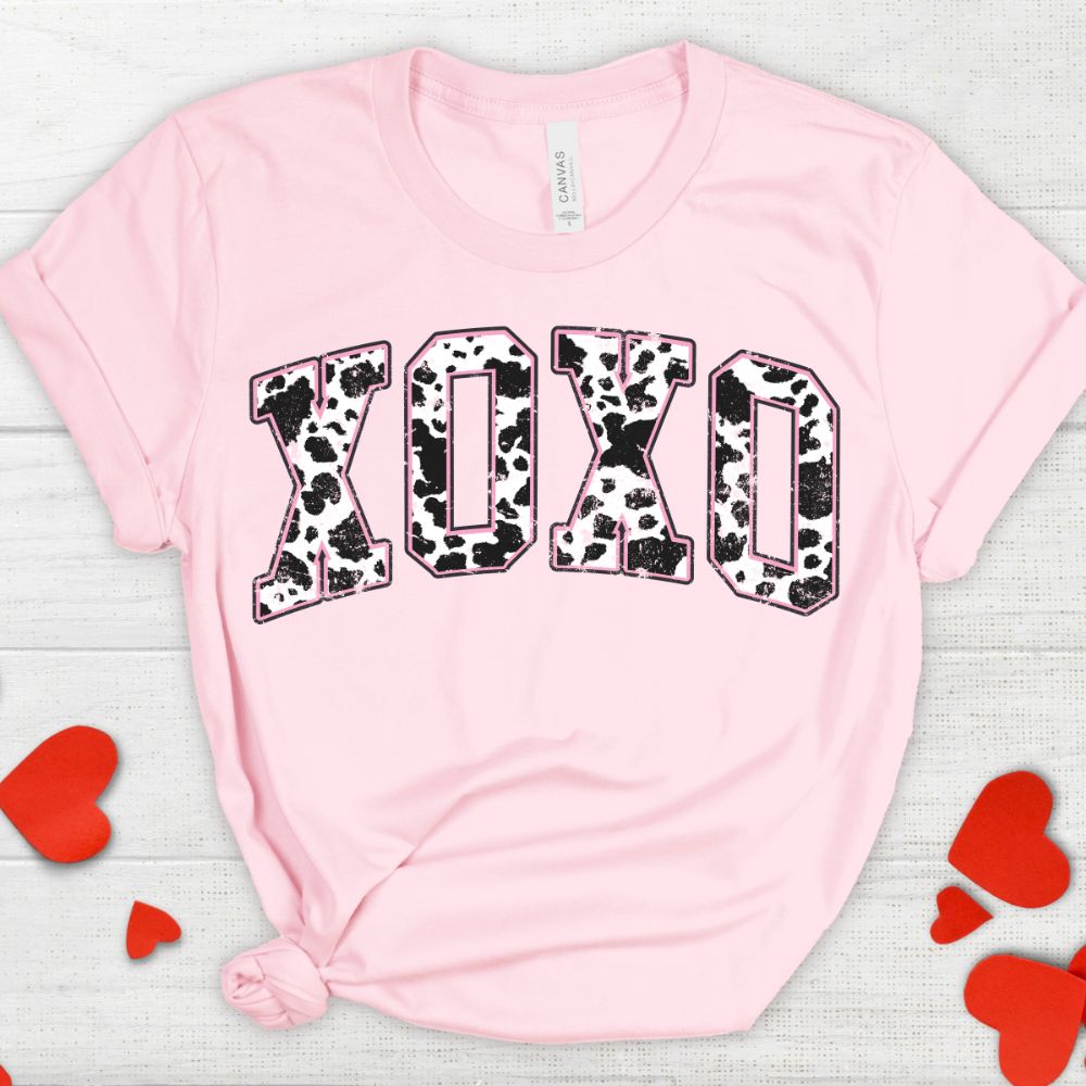 XOXO Pink Cow Print