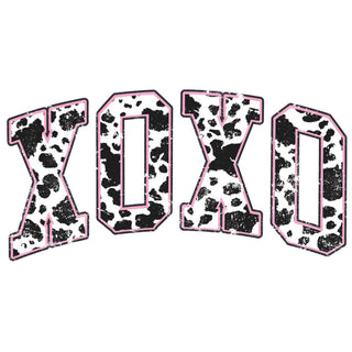 XOXO Pink Cow Print